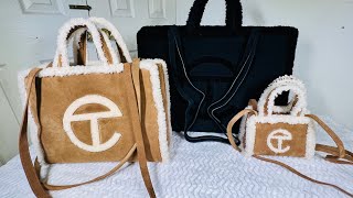 Ugg X Telfar Shopping Bag SmallMediumLarge Tan Black and Grey In Depth Review and Comparison [upl. by Astraea]