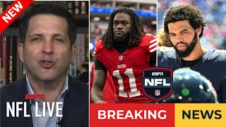 NFL LIVE  Brandon Aiyuks trade situation Caleb Williams expectations amp Eagles playoffs chances [upl. by Sarajane]