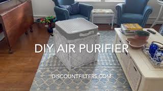 BUILD DIY AIR PURIFIER USING COMMON BOX FAN AND PLEATED FILTERS [upl. by Sirtemed]