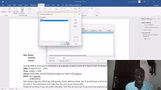 How to do Mail Merge in Word Document [upl. by Naivaf]