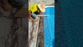 quotHow to install ceramic pool tiles step by step for beginnersquotPart 6 [upl. by Castor87]