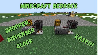 Minecraft Bedrock dropperdispenser clock fast and compact [upl. by Ewart]