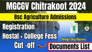 mgcgv Chitrakoot admission 2024  agriculture university admissions 2024  Chitrakoot Bsc ag cut off [upl. by Ttreve]