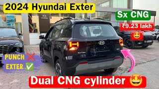 2024 Hyundai Exter CNG 🌱 HyCNG duo 🔥 Dual cng cylinder 🚀 Better than Tata Punch iCNG 😱 [upl. by Ahtivak812]