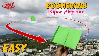 Wapas Aane Wala Paper Plane  Boomerang Paper Plane Easy  Come Back Paper Airplane Origami Plane [upl. by Alphonsa]