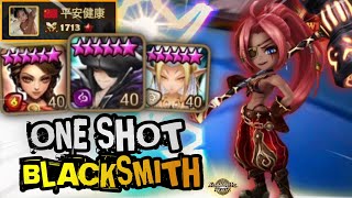 MAX DMG OBERON and KASSANDRA with combo FIRE RUNE BLACKSMITH IN RTA SUMMONERS WAR [upl. by Parthena942]