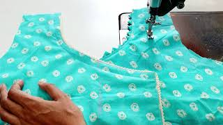 A Shape Angrakha kurta cutting and stitching  New style Angrakha kurta design [upl. by Laamak]