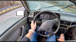 1994 Opel Kadett E 14 S 75HP 0100 POV Test Drive 1929 Joe Black [upl. by Yanffit]