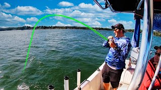 Fishing with spoons for aggressive striper Rock Creek Striper Guide Service [upl. by Croteau50]