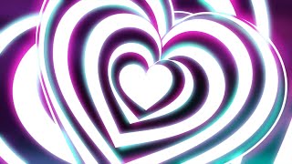 Pretty Neon Light Black White Pink Hearts  Background Loop with Music  TikTok Gothic EyeTrend [upl. by Lewap710]