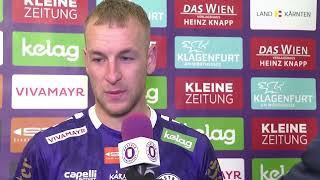 Interviews SK Austria Klagenfurt  WSG Tirol 03 [upl. by Otxis]