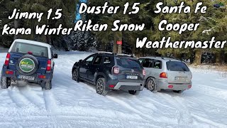 Hyundai Santa Fe vs Dacia Duster vs Jimny Snow Offroad [upl. by Donica]