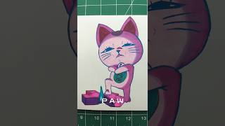 Drawing Turbo granny cat 😼😻 DANDADAN shorts dandadan drawing animeart anime art [upl. by Aihsemaj]