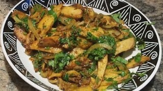 How to Pan Fried Arbi Sabzi  Taro Root Sabzi [upl. by Aznecniv]