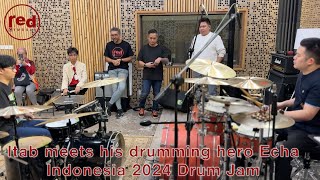 Itab Meets His Drumming Hero Echa Indonesia 2024 Drum Jam [upl. by Mahmud220]