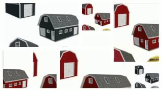 Gambrel Barn And Shed Plans Construction Blueprints [upl. by Kimmy]