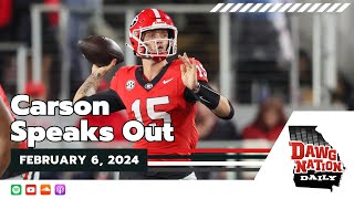 Carson Beck uses an important word to describe his experience so far at UGA  DawgNation Daily [upl. by Eninotna903]