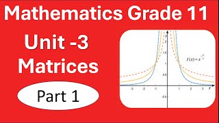 1 Maths Grade 11 Unit 3 Matices  Part 1 Concept of Matrices  Addition of Matrices New Curriculum [upl. by Einolem]