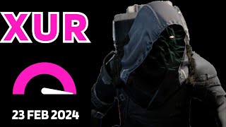 Where is XUR Today Destiny 1 D1 XUR Location and Official Inventory and Loot 23 Feb 2024 2232024 [upl. by Yssor]