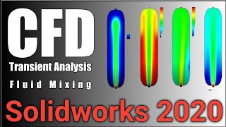 CFD Analysis of Fluid Mixing using SolidWorks Flow Simulation Transient Analysis [upl. by Sillert]