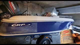 Owatrol Polytrol paint renewer on 15 year old boat paint Before and after [upl. by Bonnes]