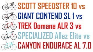 SPEEDSTER VS CONTEND VS DOMANE VS ALLEZ VS ENDURACE [upl. by Alyose]