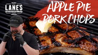 Sweet Apple Pie Pork Chops  Lanes  Brined and Grilled [upl. by Aynekal281]