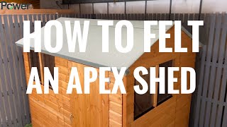 How to felt an apex garden shed  felt installation video [upl. by Marja]