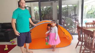 Sun Shelter Pop Up and How to Fold It Down Aldi [upl. by Alvira]