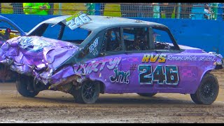 Unlimited Banger Racing  Northampton BWS Round 1 4k Highlights 2021 [upl. by Merrily872]