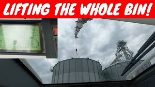 You Want To Lift What  Crane Moving A Grain Bin [upl. by Dalton]