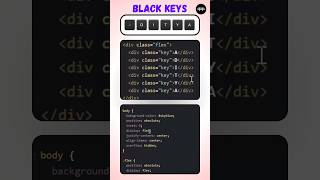 Black Keys Using CSS amp HTML shortvideo [upl. by Asirak417]