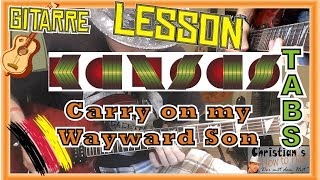 How to Play Kansas CARRY ON MY WAYWARD SON Supernatural Tabs Akkorde E Gitarre Tutorial [upl. by Okechuku]