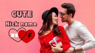 CUTE nicknames for boyfriend  Nick name for lover  boyfriend name ideas [upl. by Goat]