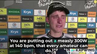 Matej Mohoric emotional interview for slovenian TV after Stage 19 TDF 2023 [upl. by Esiom]