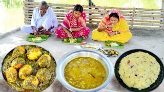 আজ পালংশাক দিয়ে এমন ডিম রান্না করলাম সবাই চেটেপুটে খেয়ে নিলো সাথে মুলোর ডাল আর আলু ভর্তাegg curry [upl. by Kire163]