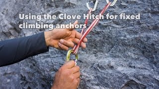 Clove hitch for rock climbing anchors at fixed stations Demonstration [upl. by Malina323]