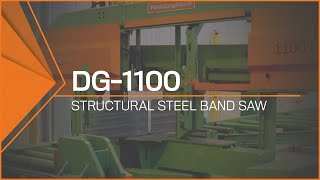 Structural Steel Band Saw  DG1100 Miter Cut Sawing [upl. by Itagaki]