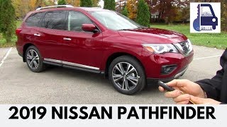 2019 Nissan Pathfinder Platinum 4x4 In Depth First Look Detailed Walk Around Review and Start Up [upl. by Yennek]