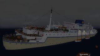 Cruise Ship Disaster MTS Oceanos Roblox [upl. by Naelcm]