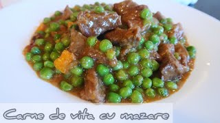 MANCARE DE MAZARE CU CARNE SE VITA  Reteta simpla gustos si sanatos carnedevita mazareverde [upl. by Enelrak]