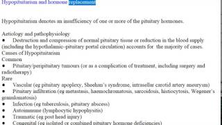 Hypopituitarism and hormone replacement [upl. by Edee]