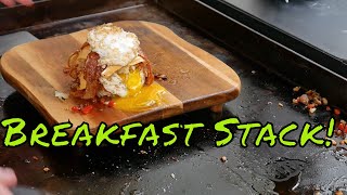 Ultimate Breakfast Stack  Blackstone Griddle Recipe [upl. by Sagerman519]