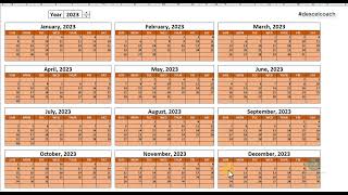 👉 Year 2024 Calendar [upl. by Ateuqal859]