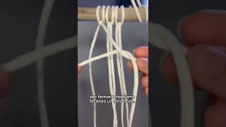 Nodo barretta diagonale sinistra macrame macrame handmade diy [upl. by Vidal808]