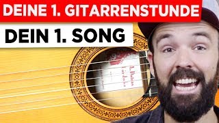 Gitarre lernen  Dein 1 Song in deiner 1 Gitarrenstunde  einfach amp auf Deutsch [upl. by Katherin]