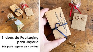 3 Ideas de Packaging Fáciles para Accesorios Como envolver Joyeria para Regalo Empaque para Joyas [upl. by Aerdnac550]