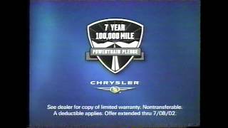 Chrysler Car Commercial 2002 [upl. by Nylkoorb93]