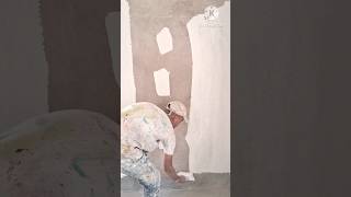 Wall Putty 1st cote apply shorts viral painting art wallpaint design work yt trending reel [upl. by Kathrine]