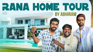 RANA HOME TOUR  AbhiRam Daggubati  Rana Daggubati  Geethika  TastyTeja  Ahimsa Infinitum [upl. by Candy42]